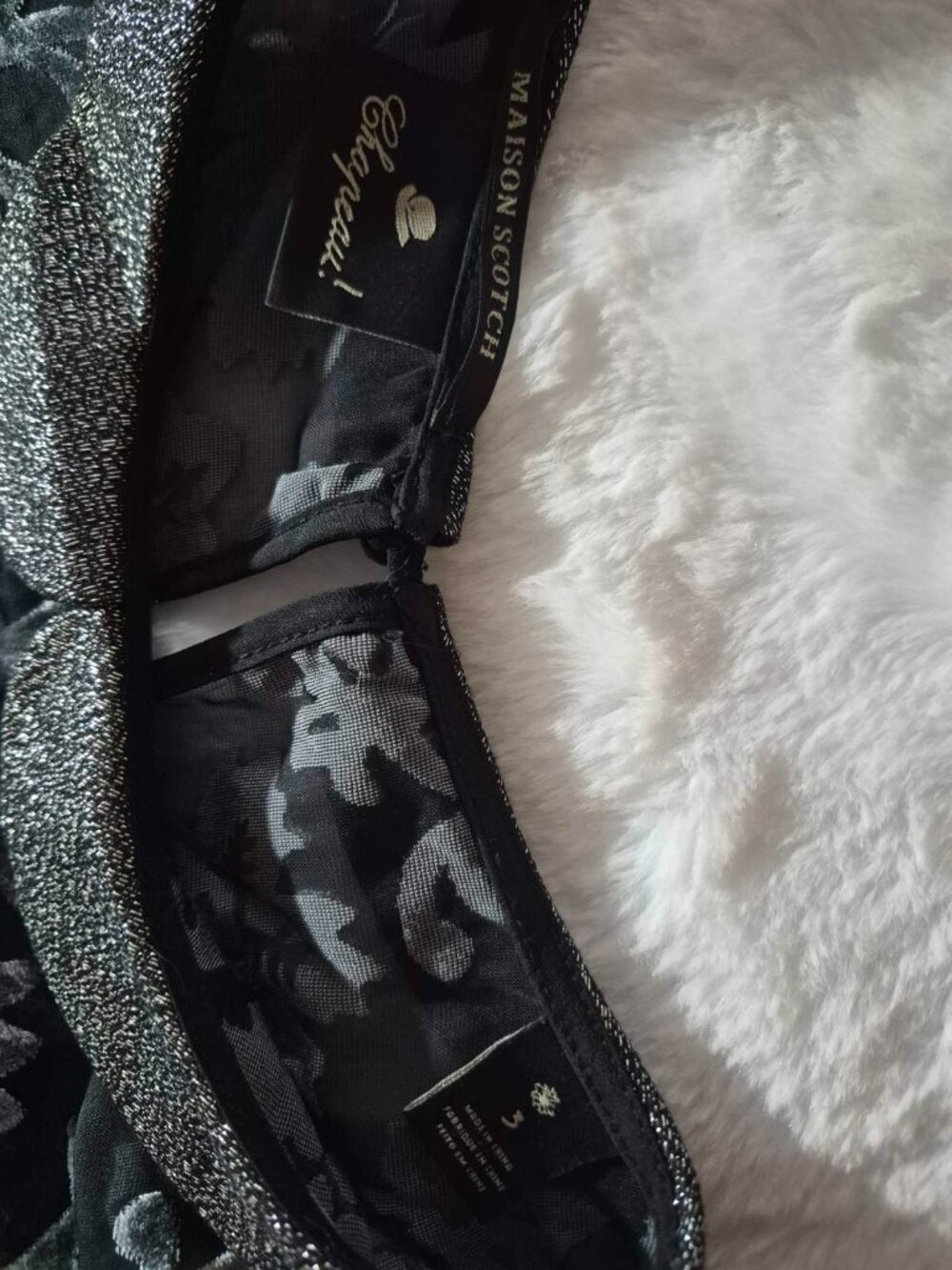 Black/silver translucent blouse - Picture 9 of 10